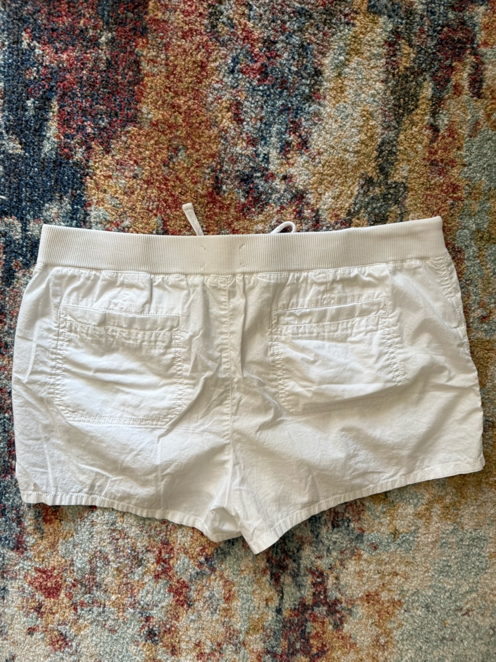 Lou & Grey White Ribbed Drawstring Shorts - Picture 6 of 9